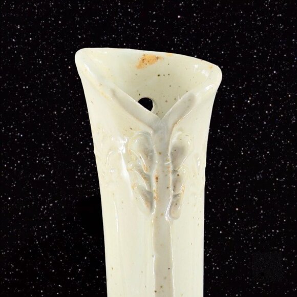 Hand Made Art Pottery Primitive Style Wall Mounted Vase Wall Pocket 2018 Signed - Picture 12 of 16